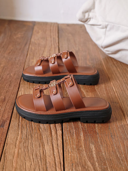 Sandales Soleil - MARRON
